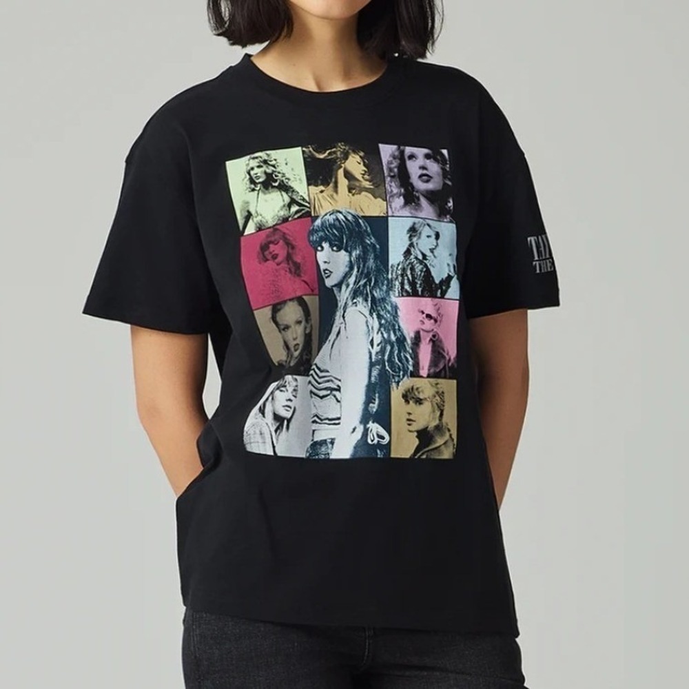 Taylor Swift Eras Tour Graphic T Shirt XL Black Concert Music Merch Tee Official